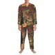thumbnail image 3 of Balery 1860s Style American Cowboy Pijama para Hombre de Dos Piezas con Manga Larga, Conjunto de Dormir y Descanso Suave con Bolsillos-Small, 3 of 7