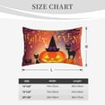 thumbnail image 3 of Plush Throw Pillow Covers, Halloween Pumpkin Pillow Cases with Invisible Zipper, Breathable Microfiber Pillow Cases Standard Size for Sleeping Bedroom Sofa Living Room 16x24, 3 of 5