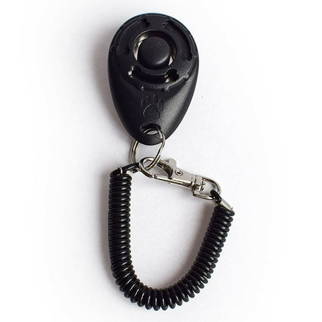 Clicker d'Entraînement Portable pour Animaux Aides Comportementales Bouton de Régime Entraîneur Professionnel Fournitures Intérieures Extérieures Cadeaux Orange
