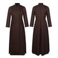 thumbnail image 2 of BiZtdJrK Robes de Clergé pour Hommes Robe de Ministre Médiévale Église Renaissance Costume de Cosplay d'Halloween, Brun, TG, 2 of 5