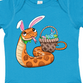 thumbnail image 4 of Inktastic Easter Cute Snake with Basket and Bunny Ears Boys or Girls Baby Bodysuit, 4 of 5