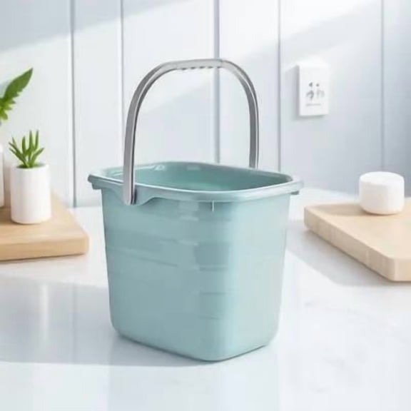 SOPOTUTU Durable Plastic Water Bucket, Portable with Handle, Suitable for Home and Garden, Assorted Colors