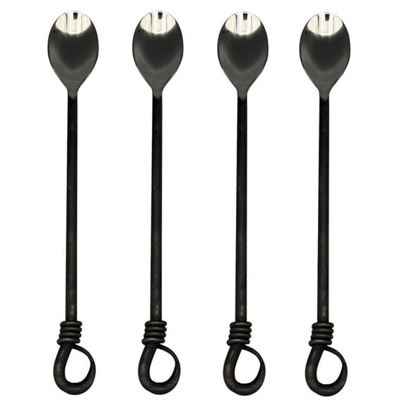 Gourmet Settings Twist N Shout 18/10 Stainless Iced Beverage Spoon (Set of Four)