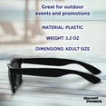 thumbnail image 4 of Plastic Tahiti Sunglasses Set of 10, Bulk Pack - UV Protection, Perfect for Party, Beach, Outdoor - Black, 4 of 8