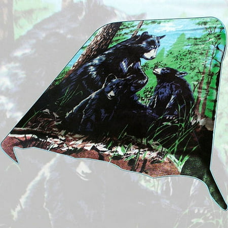 Acrylic Mink Db494 Black Bear Blanket