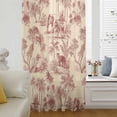 thumbnail image 6 of Tropical Plants Sheer Curtains 54" Long, Farmhouse Retro Elephant Tiger Leopard Light Filering Curtains, Breathable Simi Curtain Privacy Drapes for Kitchen Bathroom Nursery Small Window Treatment, 6 of 9