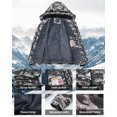 thumbnail image 5 of Tyhengta Men's Winter Skiing Jackets Water Resistant Fleece Coats Insulated Thermal Snowboard Jacket Parka Raincoat with Hood Camouflage army green S, 5 of 6