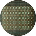 thumbnail image 1 of Ahgly Company Indoor Round Southwestern Turquoise Blue Country Area Rugs, 7' Round, 1 of 4