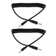 thumbnail image 4 of Camera Flash Coiled Cable,2pcs 3.5mm to Male Flash Trigger Cable Flash Sync Cablefor EO D Revolutionary Design, 4 of 9