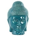 thumbnail image 2 of Urban Trends Collection Glossy White Finish Ceramic Buddha Head with Rounded Ushnisha, 2 of 6