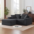 thumbnail image 4 of Modular Sectional Cloud Sofa, Boneless Couch with Non-Slip Base, Convertible Sleeper Sofa with L-Shape Chaise & Deep Seat, No Assembly, Dark Gray, 4 of 10