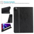 thumbnail image 4 of Slim Fit Tri-Fold Stand Case PU Leather Folio Tablet Protector Cover For iPad Pro 12.9 Inch 2020, with Auto Wake / Sleep Function Black, 4 of 7