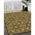 thumbnail image 3 of Ahgly Company Machine Washable Indoor Rectangle Transitional Dark Bronze Brown Area Rugs, 6' x 9', 3 of 7