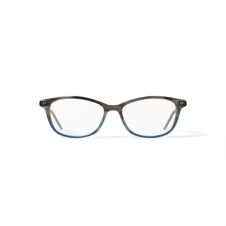 Walmart Women's WOP64 Square Prescription Eyeglasses with Case, Brown Turquoise