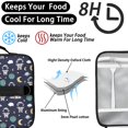 thumbnail image 4 of Astronaut and Moon Blue Pattern Insulated Lunch Bag with Shoulder Strap and Bottle Holder,Bento School Lunch Bag Box,11x9.5x3.5 Inches, 4 of 5