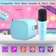thumbnail image 2 of machine De Karaok Pour Enfants Avec Microphone (bleu), Machine De Karaok Bluetooth Portable Pour Enfants Adultes, Avec Effet De Changement De Son, 2 of 5