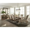 thumbnail image 2 of Maklaine Modern Wood Cove Trestle Dining Table in Barley Brown, 2 of 6