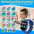 thumbnail image 5 of Vakzovy Kids Smart Watch for Boys 4-12 Years Old Birthday Gift, Vakzovy Waterproof Educationals Smart Watch, Dual Camera, 24 Puzzle Games,Music Player, Toddler Watch Learning Toys(Blue), 5 of 7