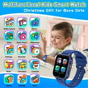 Vakzovy Kids Smart Watch for Boys 4-12 Years Old Birthday Gift, Vakzovy Waterproof Educationals Smart Watch, Dual Camera, 24 Puzzle Games,Music Player, Toddler Watch Learning Toys(Blue)