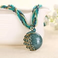 thumbnail image 2 of Peacock Accessories Necklaces Pendants Leaves Statement Necklace Women Collares Ethnic Jewelry, 2 of 2