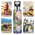 thumbnail image 7 of Yayeee 33oz Insulated Water Bottle Double Wall Stainless Steel with Flip Straw Lid, Floral Vase, 7 of 7