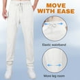 thumbnail image 5 of Resicozy Men Comfy Multi Pants, Mencomfy Multipants - High Stretch Multi-Pocket Cargo Pants Elastic Waist Drawstring Trouser White XL, 5 of 6