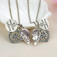 thumbnail image 3 of 2 collares con colgante de corazón para madre e hija con cadena de plata, regalo para el Día de la Madre., 3 of 4