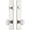 Polished Nickel, variant on Grandeur 840253 Carre Solid Brass Tall Plate Single Cylinder Keyed Entry Set - Nickel