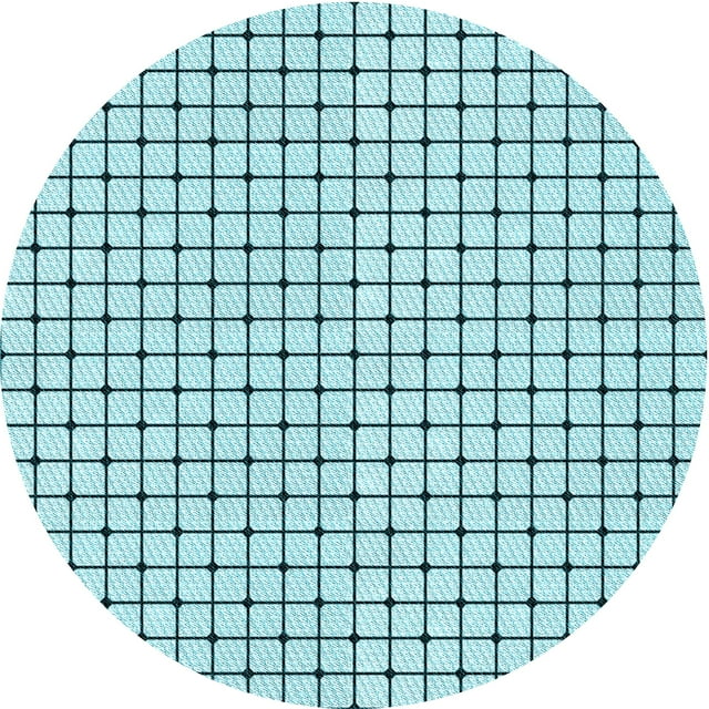 Ahgly Company Tapis Rond Lavable en Machine Intérieur Transitionnel Vert Écume de Mer, 4 Pieds Rond
