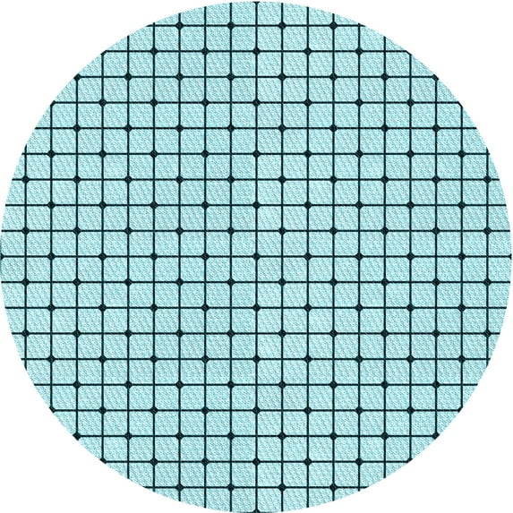 Ahgly Company Indoor Round Patterned Seafoam Green Area Rugs, 4' Round