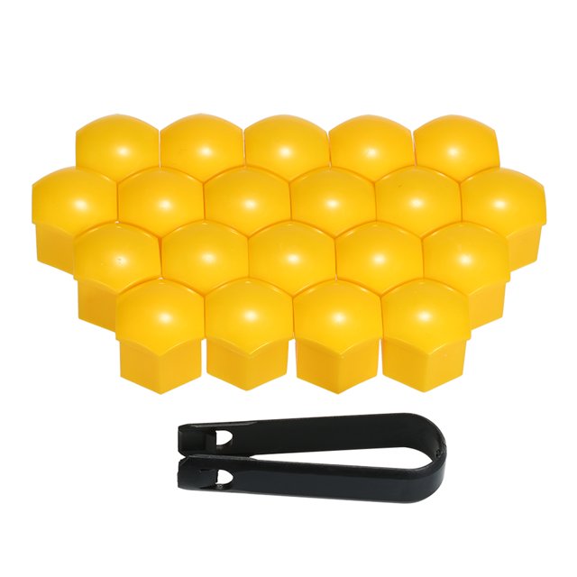 20pcs Universal 19mm Cubiertas de tuerca de rueda Tapas de tuerca de seguridad Protector d Abanopi Cubierta de tuerca de rueda