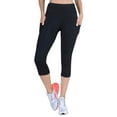 thumbnail image 2 of Women's High Waist Pocket Activewear Leggings, Black, Capri, XS, 2 of 5