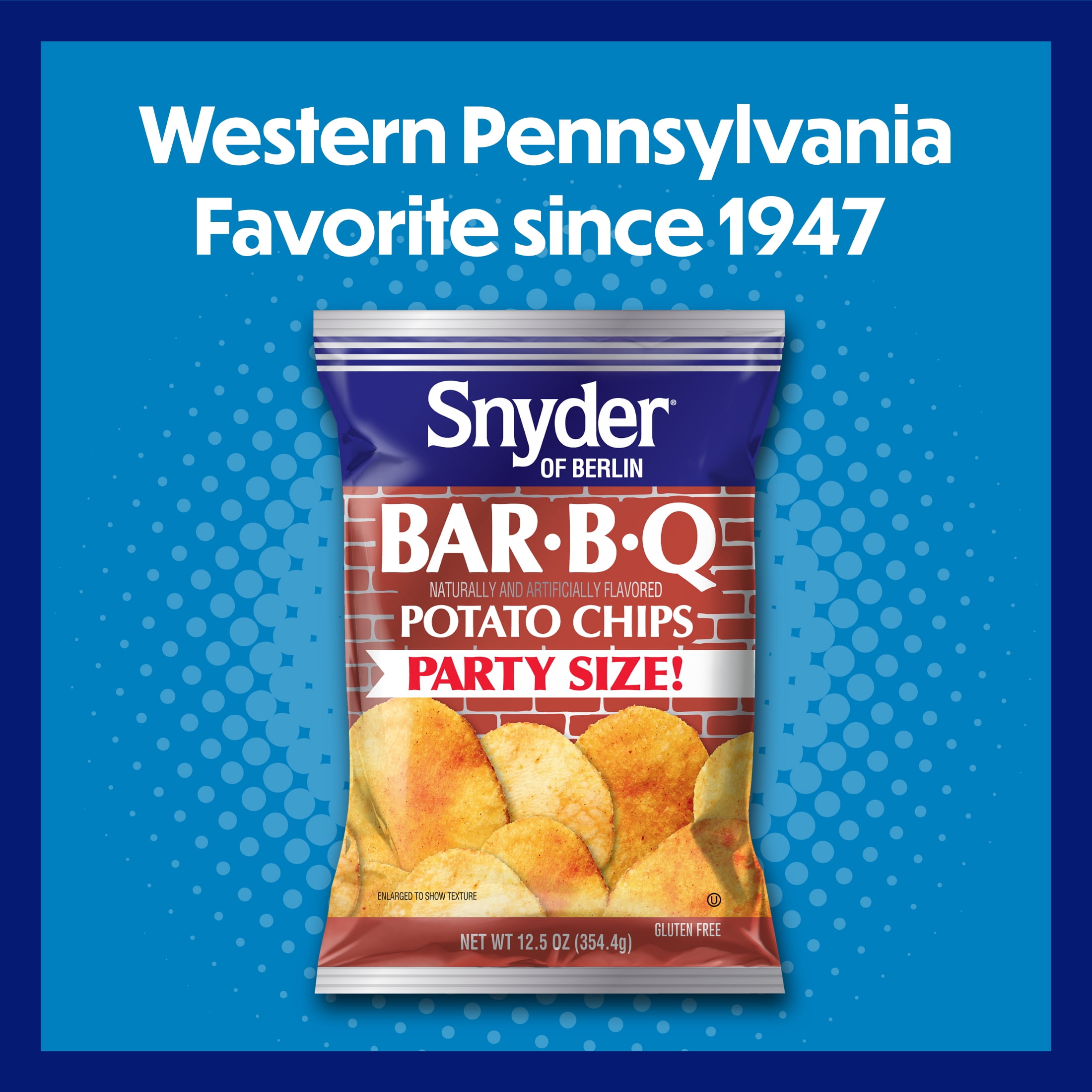 Snyder of Berlin Bar-B-Q Potato Chips, Gluten-Free, Party Size, 12.5 oz Bag