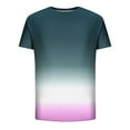 thumbnail image 4 of BSDJILFG Men's Shirts Summer Big&Tall Gradient Color Graphic Tees Short Sleeve Round Neck Shirts Athletic Lounge Leisure Work Blouse M-5XL, 4 of 5