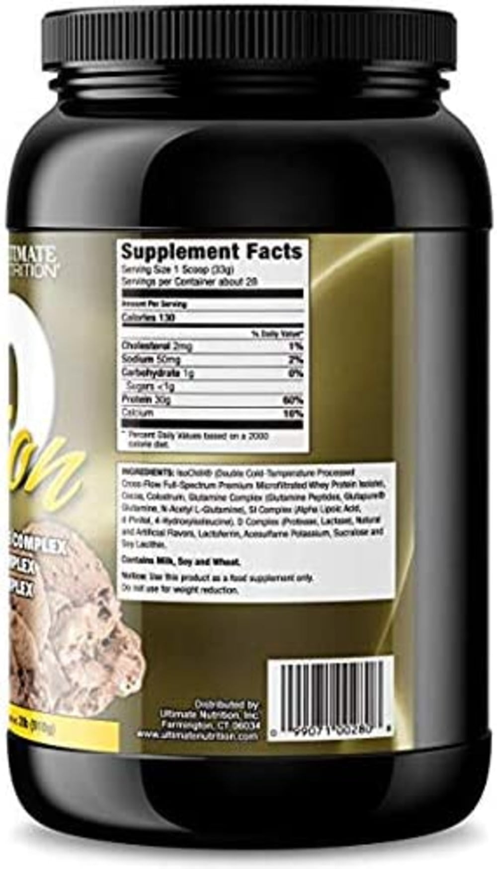 Ultimate Nutrition ISO Sensation 93 Whey Protein Isolate Powder, Vanilla Bean, 2 Pounds