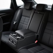 Universal Rear Bench Seat Car Center Console Truck Seat Organizer Storage Back Seat Car Organizer with Cup Holder Large Storage Box Central Armrest Box (Carbon Fibre)