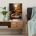 thumbnail image 5 of Qisvanset 12x16 Inch Framed Canvas Wall Art Vintage Autumn Woodland Nature Minimalist Living Room Wall Art, 5 of 8
