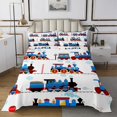 thumbnail image 1 of Erosebridal Engine Steam Train Coverlet Set Twin, Cartoon Car Bedding Set, Vehicle Room Decor 2-Piece, 1 of 5