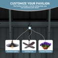 thumbnail image 6 of Modern Shade 12'x16' Rosewood Cedar Gazebo Double Galvanized Steel Roof for Garden Backyard, 6 of 9