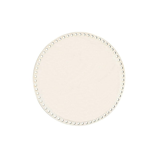 Cesta de madera, cesta de ganchillo en blanco circular Base de madera con gancho, cesta redonda con agujero para suministros de ganchillo de tejido de 25cm BLESIY parte inferior de la cesta de ganchillo