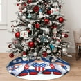 thumbnail image 5 of Yiaed Cute Gnomes in USA Print Christmas Tree Skirt , Tree SkirtsTree Mat for Christmas Winter Holiday Indoor Decorations-30", 5 of 7
