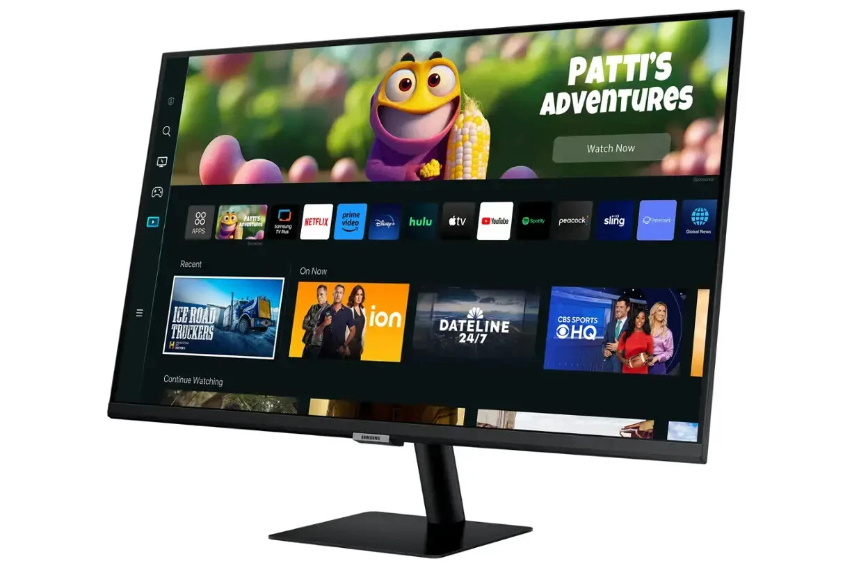 Samsung 32" M5 Series FHD Smart Monitor (1920 x 1080p), Streaming TV, Multiple Ports, 60Hz, 4ms, 3,000:1 Static Contrast Ratio, Adaptive Picture, VESA-compatible, Black, with 5ave HDMI Cable