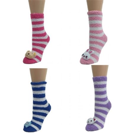 Pack of fun fuzzy socks for women