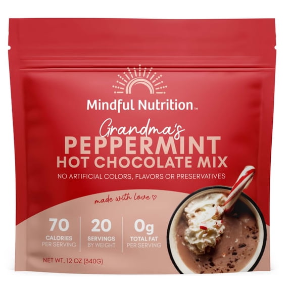 Mindful Nutrition Grandmas Organic Hot Chocolate Mix (Peppermint Hot Chocolate)