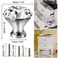 thumbnail image 5 of 10 Pack Cabinet Knobs Drawer Crystal Pulls 30 mm Clear Glass Round Diamond Knobs Handle for Cabinet Kitchen Dresser Cupboard, 5 of 8