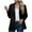 Black+long sleeve blazers for women, variant on Dazajoo 2024 Summer Linen Blazer Women 3/4 Solid Color Stretchy Ruched Sleeve Fully Lined Lightweight Breathable Casual Work Jacket for Women,Black,XXXL