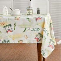 Sukkot Tablecloth 60x84 Inch, Etrog Lulav Hebrew Jewish Harvest Washable Table Cover for Party Picnic Dinner Decor