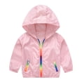 thumbnail image 3 of Weebloom Unisex Kids Toddler Zipper Hoodie Boys Girls Sun Protection Jacket Sun Sunscreen Hoodie Jacket Lightweight Summer Breathable Outwear With Pockets Cooling Shirt 3-4 Years, 3 of 7