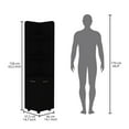 thumbnail image 4 of 61.91 In Tall Double Door Corner Linen Cabinet - Black, Particle Board, Keeps Bathroom Essentials Organized And Protected 62" With Four Shelves Fits Any, 4 of 5