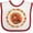 White and Red, variant on Inktastic Happy Thanksgiving with Cute Turkey Boys or Girls Baby Bib